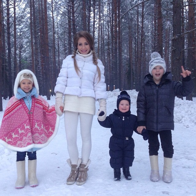 Юлия Барановская и ее дети
