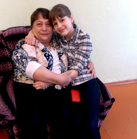 Яна с бабушкой Аней
